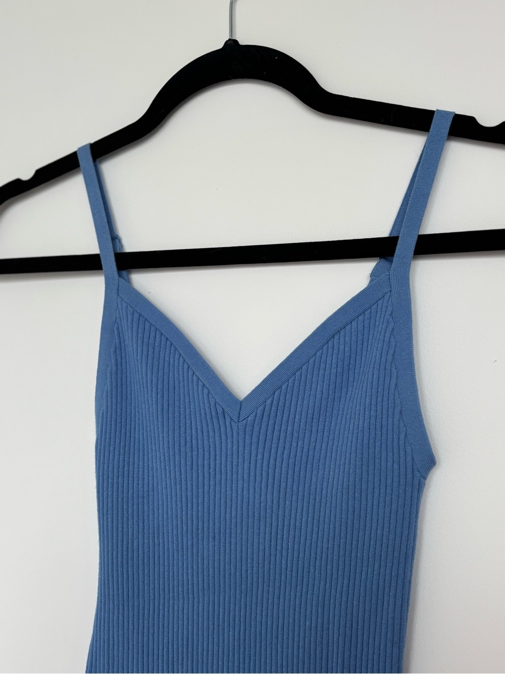 Wilfred Blue Ribbed Slip Dress - Picture 2 of 5